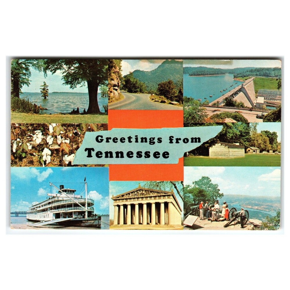 Greetings from Tennessee Multi-View Postcard - Reelfoot Lake, Smokies, Norris